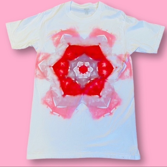 tie dye tshirt star flower mandala kaleidoscope M - Picture 1 of 5